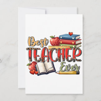 Teacher Gift | Best Teacher Ever Note Card