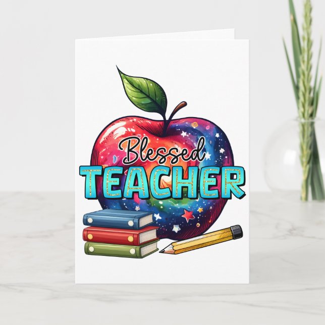 Teacher Gift | Blessed Teacher Card (Front)