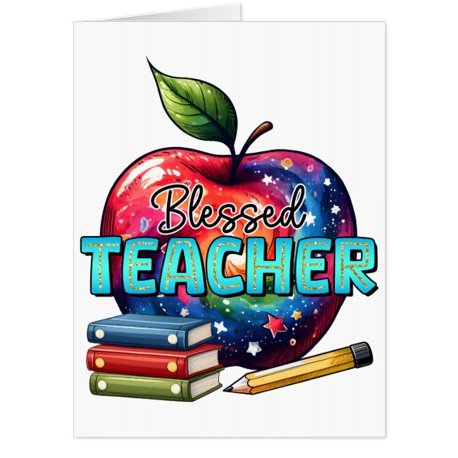 Teacher Gift | Blessed Teacher Card (Front)