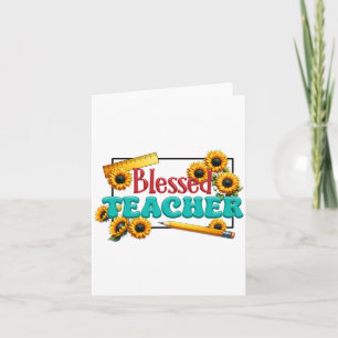Teacher Gift Blessed Teacher Card