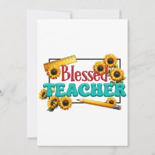 Teacher Gift Blessed Teacher Holiday Card