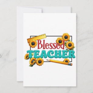 Teacher Gift   Blessed Teacher Note Card