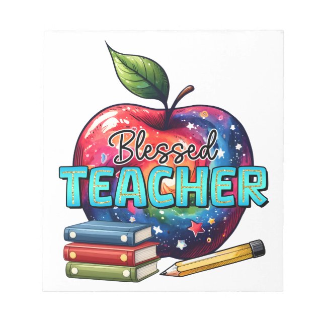 Teacher Gift | Blessed Teacher Notepad (Front)