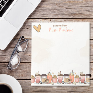 Teacher Gift Book & Coffee Latte Lover Notepad