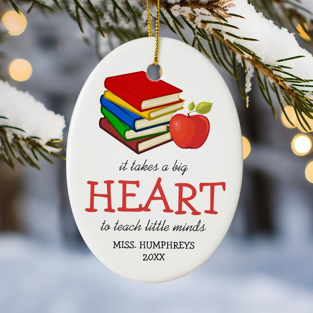 Teacher Gift Christmas Ceramic Ornament (Creator Uploaded)