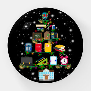 Teacher Gift Christmas tree with school related Paperweight