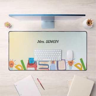 Teacher Gift Custom Watercolor Desk Mat