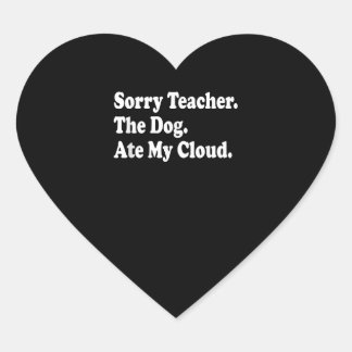 Teacher Gift | Cute and Funny Vibes Teacher Heart Sticker