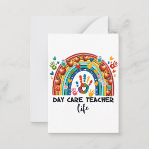 Teacher Gift Day Care Teacher Life Note Card