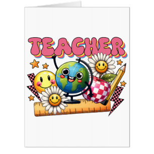 Teacher Gift Floral Teacher Card