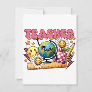Teacher Gift Floral Teacher Note Card