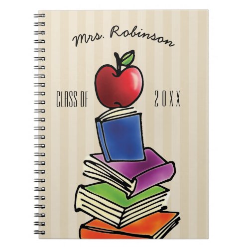 Teacher Gift from Class Apple with Book Stack