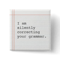 Teacher Gift, funny grammar joke Button Teacher Gift, funny grammar joke Button