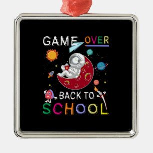 Teacher Gift Game Over Back To School Metal Ornament