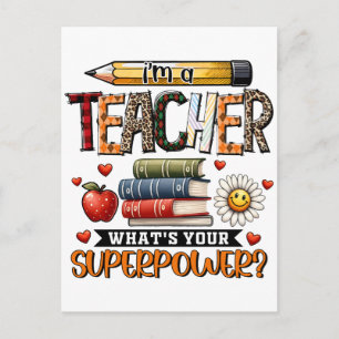 Teacher Gift   I Am A Teacher Announcement Postcard