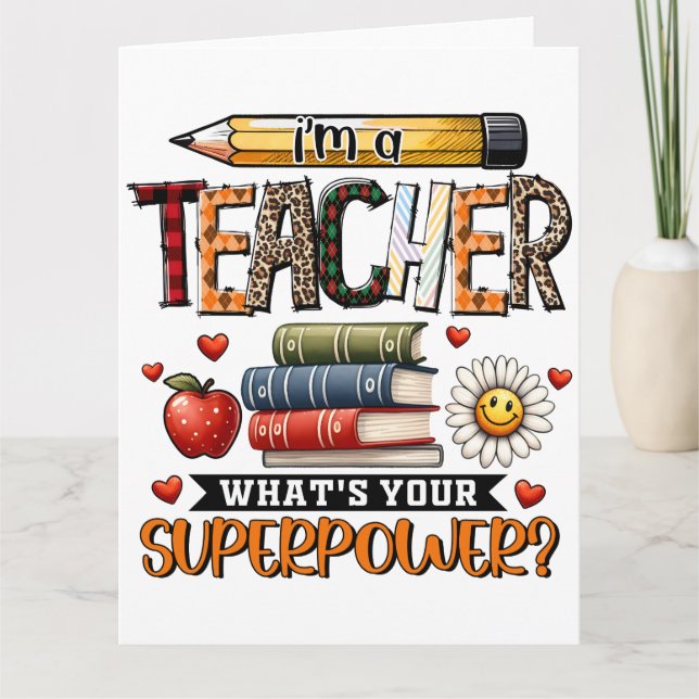 Teacher Gift | I Am A Teacher Card (Front)