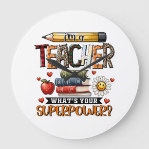 Teacher Gift I Am A Teacher Large Clock