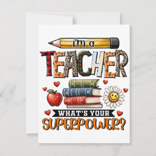Teacher Gift I Am A Teacher Note Card