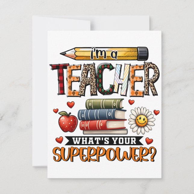 Teacher Gift | I Am A Teacher Note Card (Front)