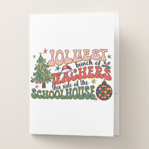 Teacher Gift Jolliest Bunch Of Teachers Pocket Folder