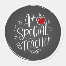 Teacher Gift Label, to A+ Special Teacher