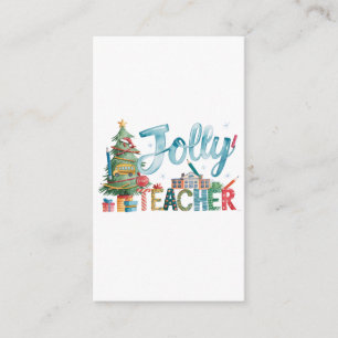 Teacher Gift   Merry Christmas Jolly Teacher Enclosure Card