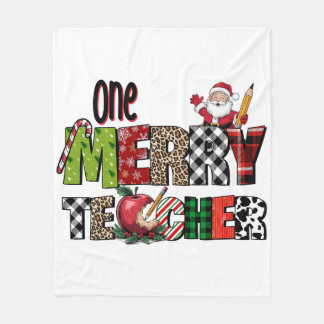 Teacher Gift | One Merry Teacher Fleece Blanket