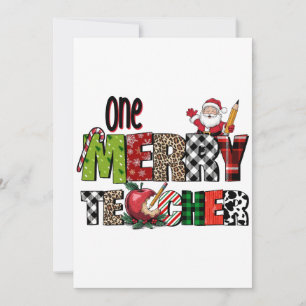 Teacher Gift One Merry Teacher Invitation