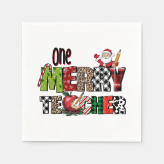 Teacher Gift | One Merry Teacher Napkins