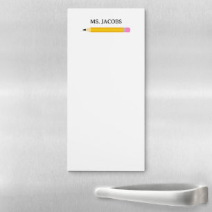 Teacher Gift Pencil From the Desk of Magnetic Notepad