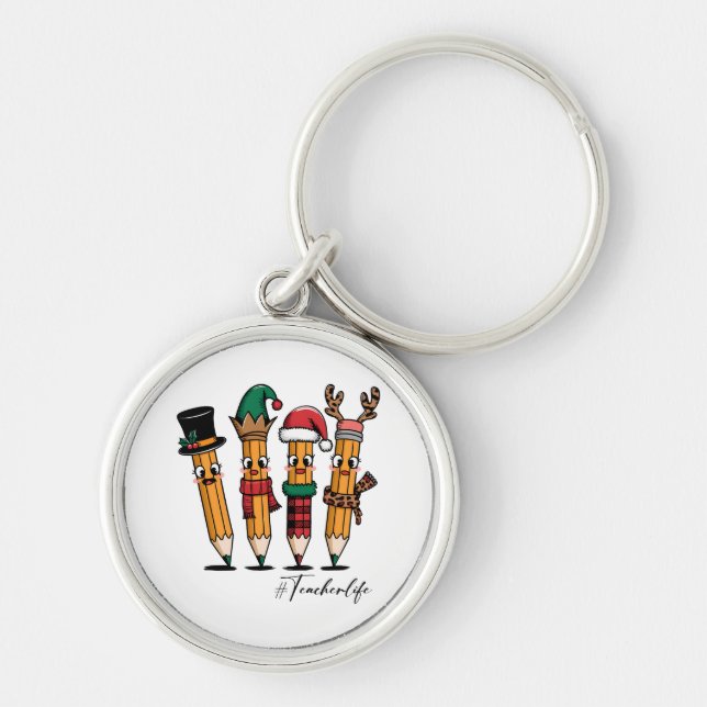 Teacher Gift | Pencil Teacher Life Keychain (Front)
