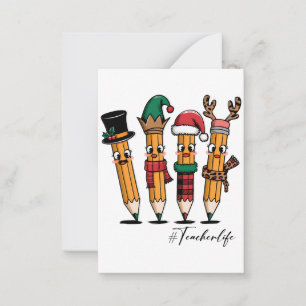 Teacher Gift Pencil Teacher Life Note Card