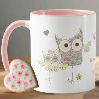 Teacher Gift Personalised Owl Mug
