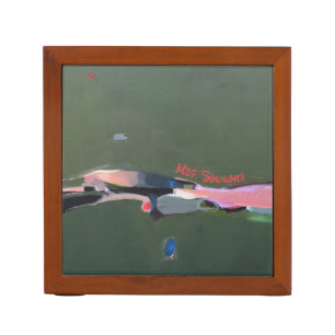 Teacher Gift Personalized Abstract Art Painting Desk Organizer