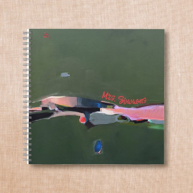 Teacher Gift Personalized Abstract Art Painting Notebook (Creator Uploaded)