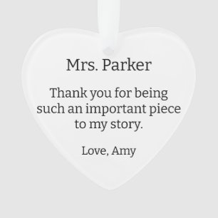 Teacher Gift - Personalized Christmas Ornament Gif