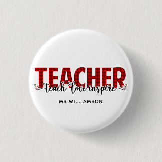 Teacher Gift Personalized Teacher Button