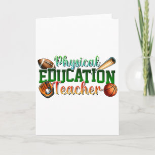 Teacher Gift   Physical Education Teacher Card
