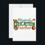 Teacher Gift | Physical Education Teacher Thank You Card<br><div class="desc">Physical Education Teacher</div>