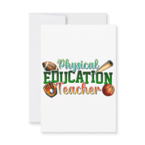 Teacher Gift | Physical Education Teacher Thank You Card