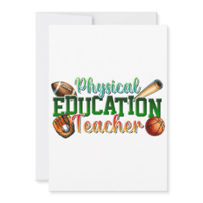 Teacher Gift | Physical Education Teacher Thank You Card