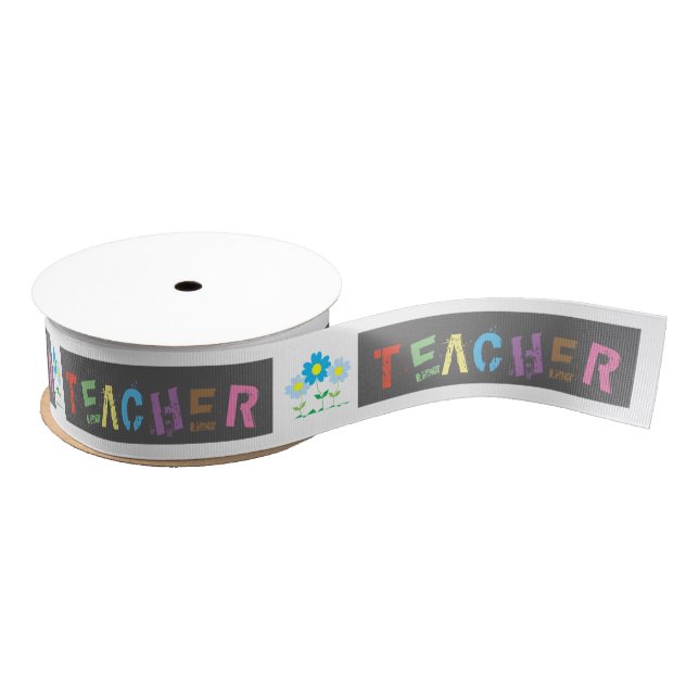 Teacher Gift Ribbon 1.5" Width | 10 Yard Spool (Spool)