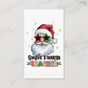 Teacher Gift Santas Favorite Teacher Enclosure Card