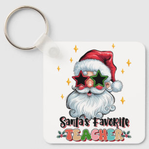 Teacher Gift Santas Favorite Teacher Keychain