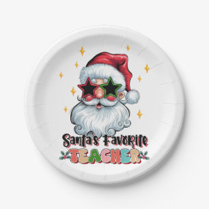 Teacher Gift Santas Favorite Teacher Paper Plates