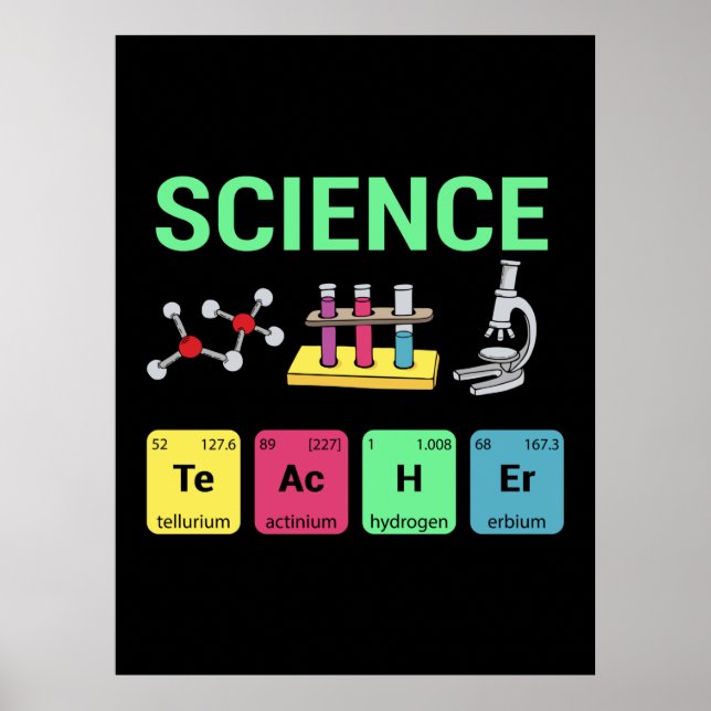Teacher Gift Science Teacher Definition Poster (Front)