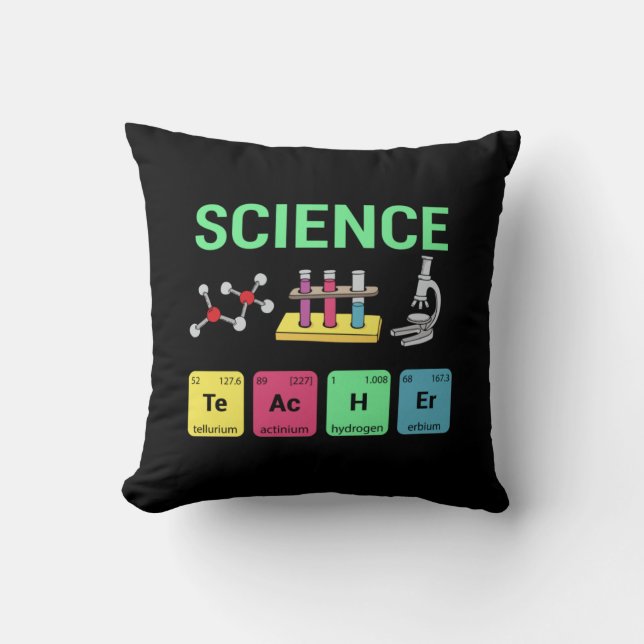 Teacher Gift Science Teacher Definition Throw Pillow (Front)