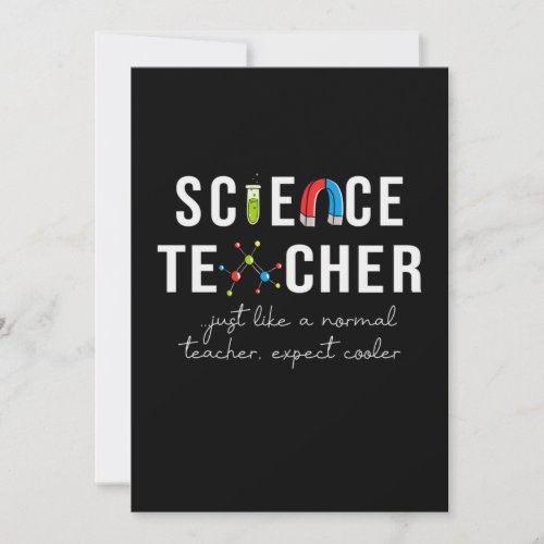 Teacher Gift Science Teacher Invitation