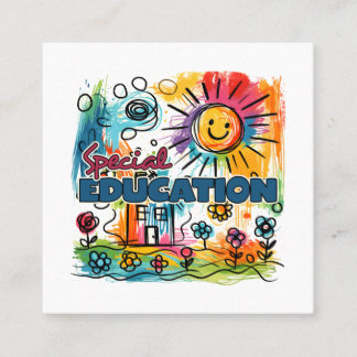 Teacher Gift | Special Education Square Business Card