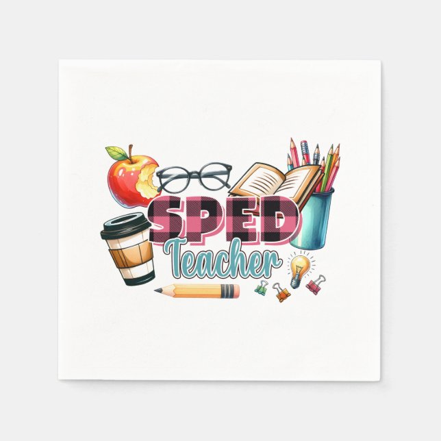 Teacher Gift | Sped Teacher Napkins (Front)